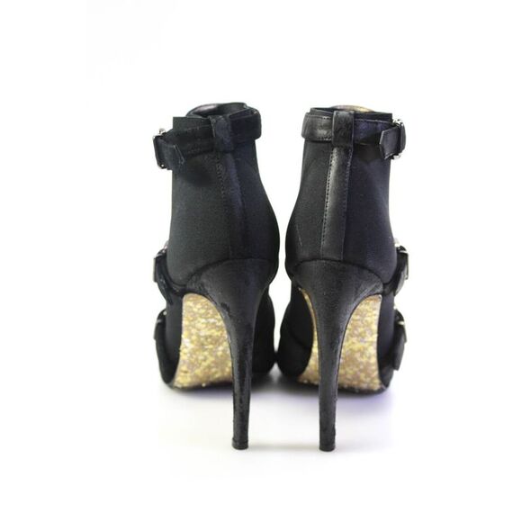 Walter Steiger Womens Leather Buckle Up High Heels Ankle Boots Black Size 37 7 - Picture 3 of 5